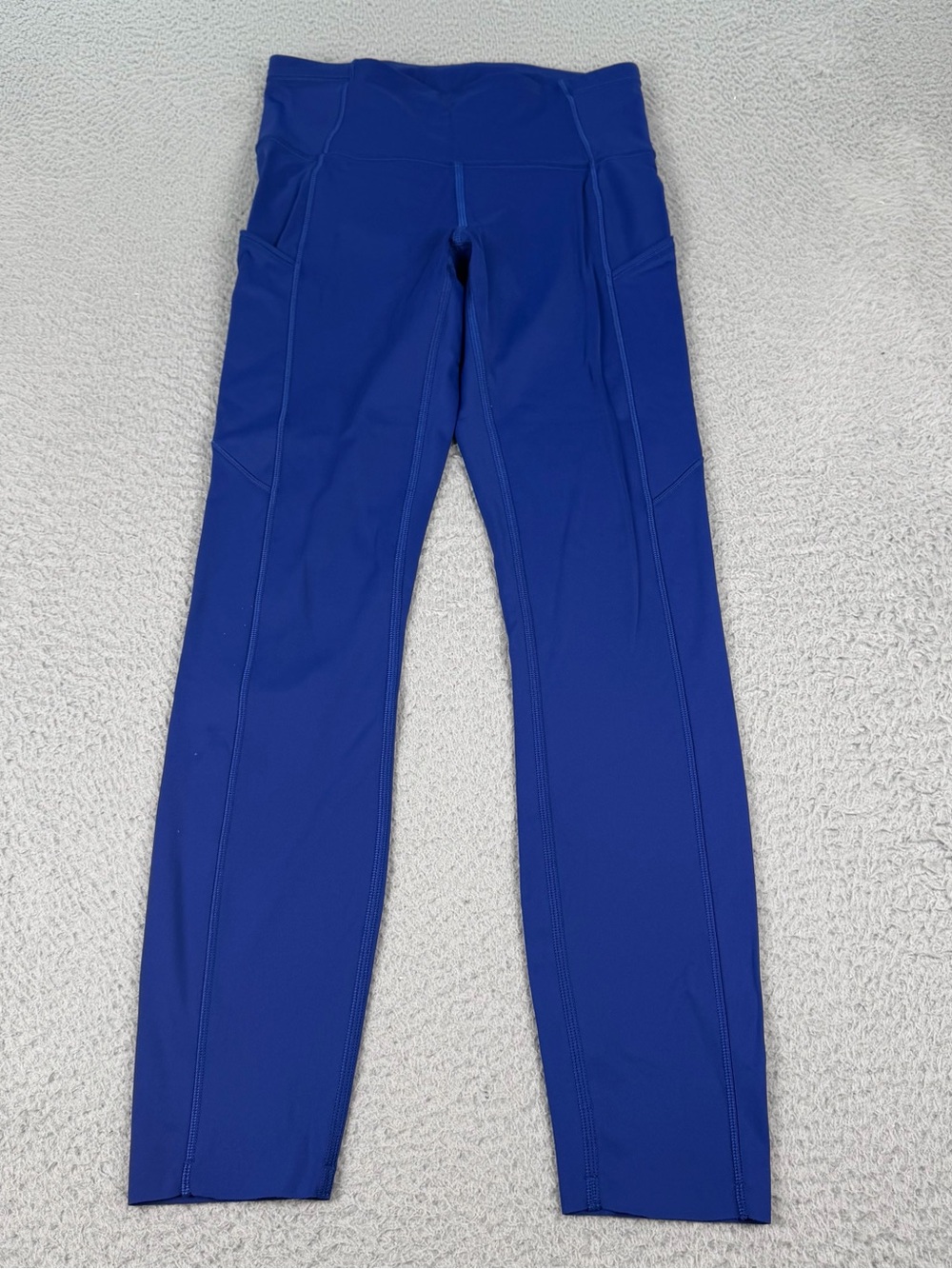 Lululemon Fast Free 7/8 Tight Womens 4 Blue Athletic Pull On Leggings Yoga Gym